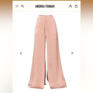 Andrea Iyamah Hami high waisted pants in Pink Pearl